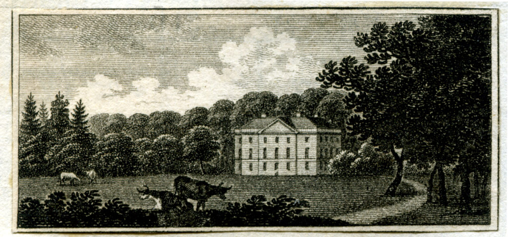 Proposal for Honing Hall after Humphry Repton, picture from Peacock's Polite Repository for April 1794