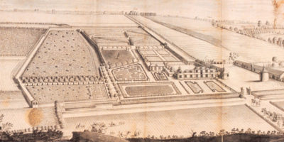 Perspective view of French garden at Chateau de Chanteloup