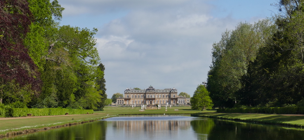 View of Wrest Park across the long water
