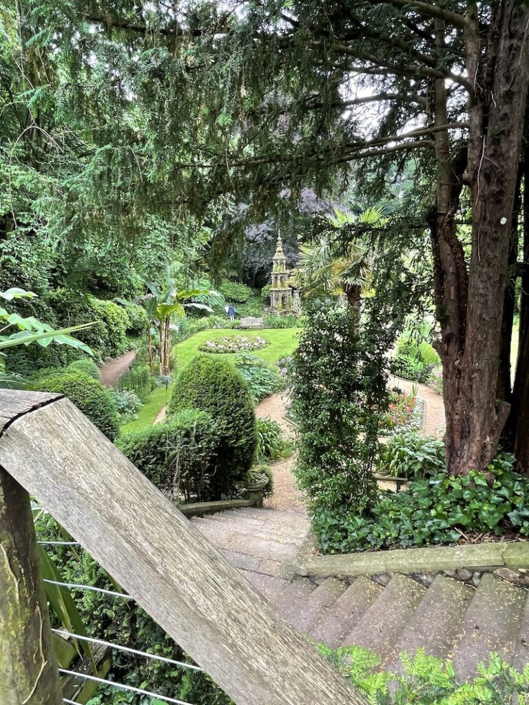 Plantation Garden seen from the stone steps