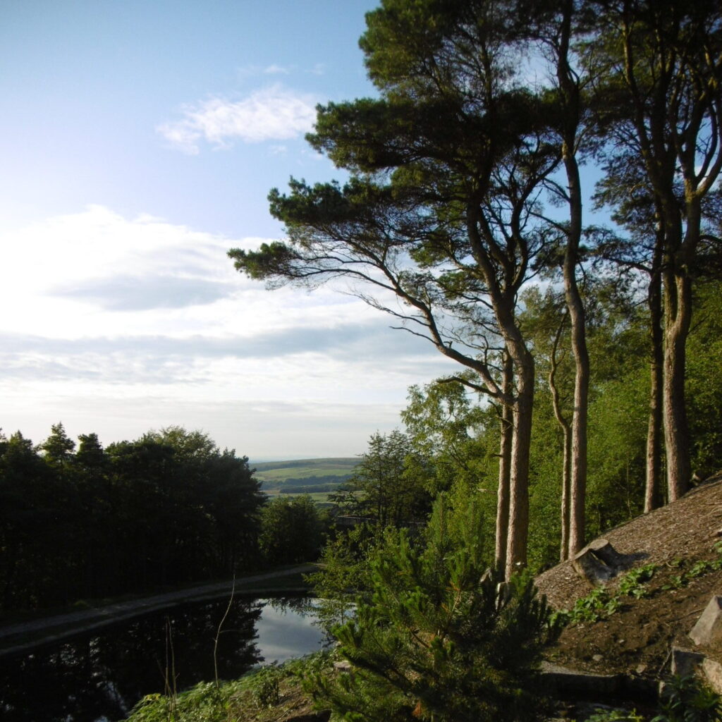 Rivington Terraced Garden. view from the 1000 foot contour line