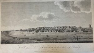 A perspective view of Lowestoft from the N. E. Battery by J. Cole, 1790