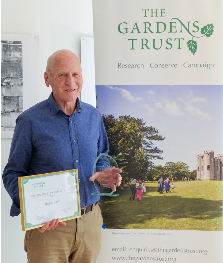 Volunteer Award 2023 Winner, Roger Last of Norfolk Gardens Trust